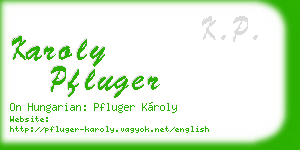 karoly pfluger business card