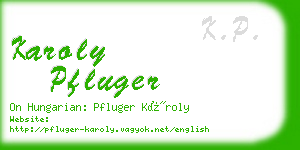 karoly pfluger business card